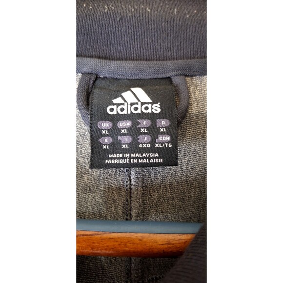 Vtg ADIDAS Full Zip Track Jacket Men's Sz XL Grey Streetwear Sports Active Wear - Picture 4 of 13